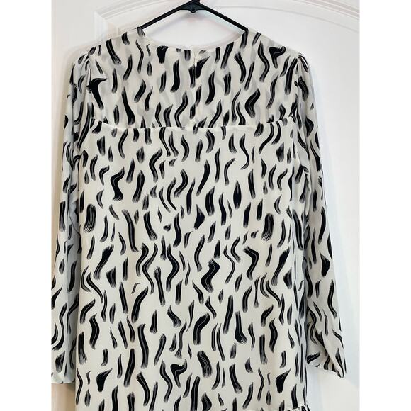 Joie Silk Dress Size Small Black and White Peplum Country Club Preppy NWT - Picture 7 of 11